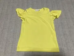 branshesキッズ女の子100cm 肩出しフリルトップス　黄色