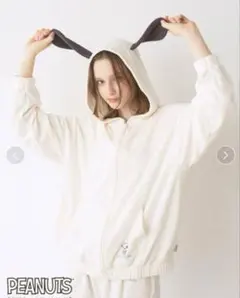 【新品未開封】ジェラピケ PEANUTS スヌーピー 耳付きルームウェアセット