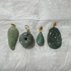 翡翠 ペンダントセット 多様な形状