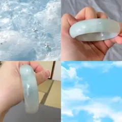 ミャンマー翡翠バングル 龍石種の飄花バングル 約59mm 自宅保管 - メルカリ