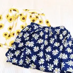 【120cm 2着】花柄 キュロット ショートパンツ 短パン まとめ