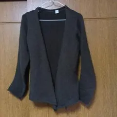 カーキのウエストリボンカーディガン❤毛100%