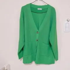 LEPSIM グリーン カーディガン