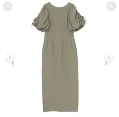 ココディール ジャカードボリュームスリーブワンピース M 結婚式 ドレス