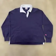 カンタベリー CANTERBURY 長袖ラガーシャツ パープル Mサイズ