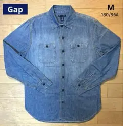 Gap 綿100 長袖ダンガリーシャツ［M］180/96Aのサムネイル