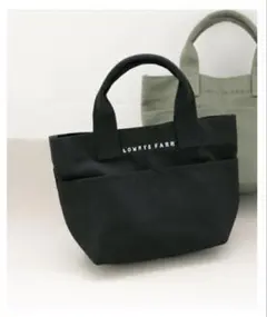【美品/匿名配送】LOWRYS FARM 黒トートバッグ