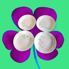 美濃焼◆桜模様 ◆陶器製 楕円形皿 4枚set 庫山窯