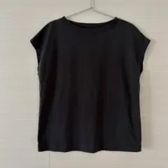 無印良品 天竺編みフレンチスリーブTシャツ ダークグレー Mのサムネイル