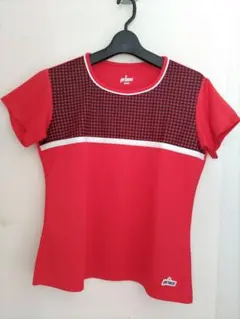 プリンス prince テニス ウェア シャツ レディース Lサイズ 赤