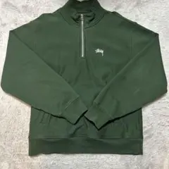 Stussy ハーフジップ スウェット M レッド - メルカリ