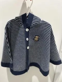 【美品】familiarチェック柄ポンチョ