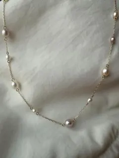 パール18Kステーションネックレス