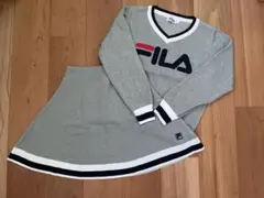 専用⭐︎FILA グレー 長袖セーター フレアスカートセットアップMサイズ