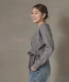 Edit Sheen セーター ニット 長袖 春 カーディガン M グレー 新品