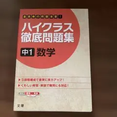 ハイクラス徹底問題集 7 中1数学