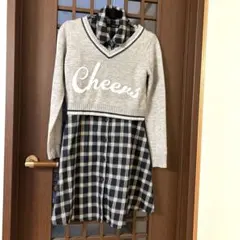 最終値下げ❣️CECIL McBEE セーター付きチェックワンピース