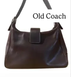 Archive COACH コーチ ダークブラウンレザー ショルダーバッグ