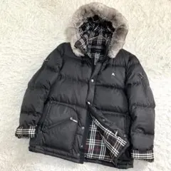 17430✨Y2K バーバリーブラックレーベル 3way ファーダウンジャケット