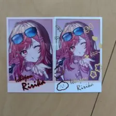 一条莉々華　チェキ風カード　箔押し　regloss