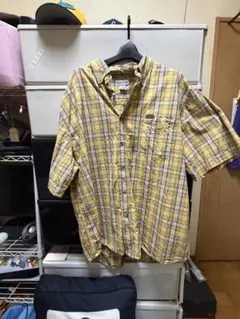 Carhartt チェック柄 半袖シャツ 2XL イエロー