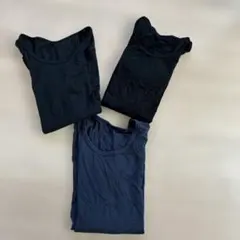 Birthdayアンダーシャツ120ブラックネイビー 3枚セット肌着ヒートテック
