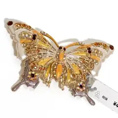［1点限定］新品未使用　蝶々　スワロフスキー　アンティーク　ブローチ