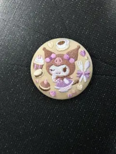 サンリオキャラクターズ　刺繍缶バッジ　クロミ
