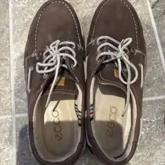 ECCO ブラウン デッキシューズ