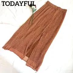 TODAYFUL 花柄スリットロングスカート　フラワー　マキシ丈　レーヨン