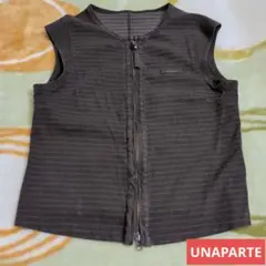 unaparte ダークグレー ストライプ ジレのサムネイル