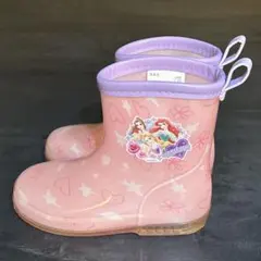 【美品】長靴 15.0 ディズニープリンセス キッズ　反射テープ付