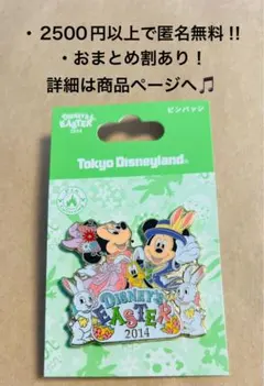 2784.東京ディズニーランドピン 2014 イースター ミッキーミニープルート