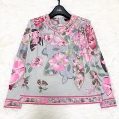 美品 レオナール　ブラウス　長袖　カンカン素材　ピンク　トリム　XL相当 2025年最新】レオナールブラウスの人気アイテム - メルカリ