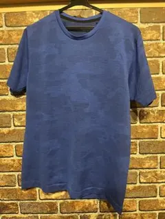 GU スポーツ　サイドシームレスTシャツ　サイズM ブルーカモフラのサムネイル