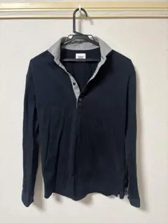 TAKEO KIKUCHI ネイビー 長袖ポロシャツ