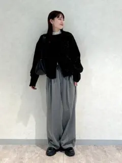 LOWRYSFARM 2wayシャギーラメジッププルオーバーLS