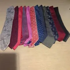 【お得！美品✦】シルク100％ ネクタイ まとめ 各種 12本セット
