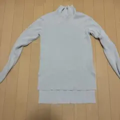 リブ編み タートルネック セーター