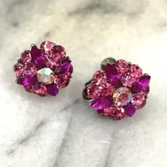 美品★花モチーフ　ヴィンテージイヤリング