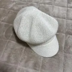 クリーム色 ニットキャスケット フリーサイズ