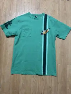 MWS Tシャツ グリーン ポケット付き レーシングデザイン　Lサイズのサムネイル