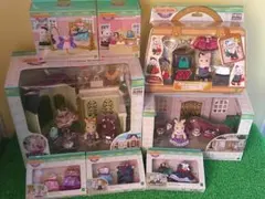 シルバニアファミリー　タウンシリーズ　まとめ売り8点セット
