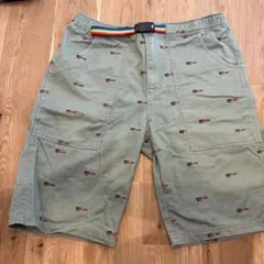 CHUMS ショートパンツ ハーフパンツ グリーン メガネ柄　Sサイズのサムネイル