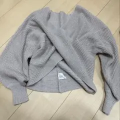 GRL カシュクールニット 長袖 グレー
