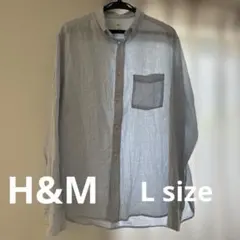 【H&M】ライトブルーシャツ　メンズL 柔らか素材