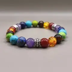 天然石 マルチカラー ブレスレット 18cm - メルカリ