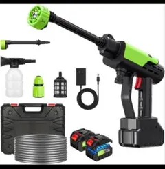 高圧洗浄機 洗車機 コードレス 充電式 10MPa 20000mAh グリーン