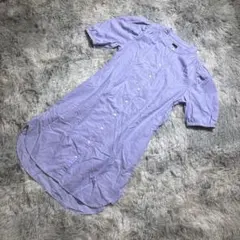 GAP ギャップ（S）半袖 シャツワンピース パープル系 サマー 夏