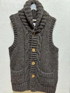 URBAN RESEARCH DOORS ペルー製 ウール ハンドニットベスト